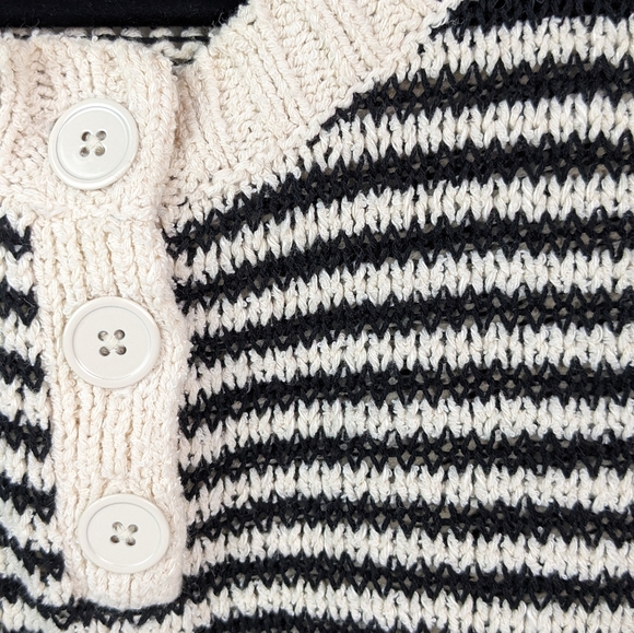 J. Crew Factory Striped Short Sleeve Sweater - Picture 2 of 3
